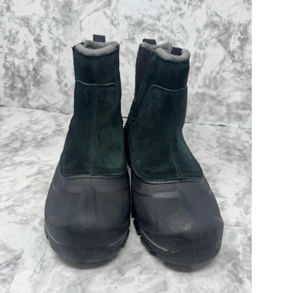 Sorel‎ 🎱Buxton Pull On Waterproof Winter Boots Mens 9.5 Black Suede waterproof
